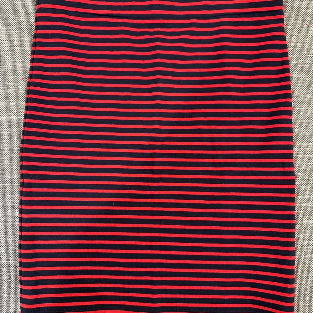 Madewell Striped Red and Navy Women's Skirt